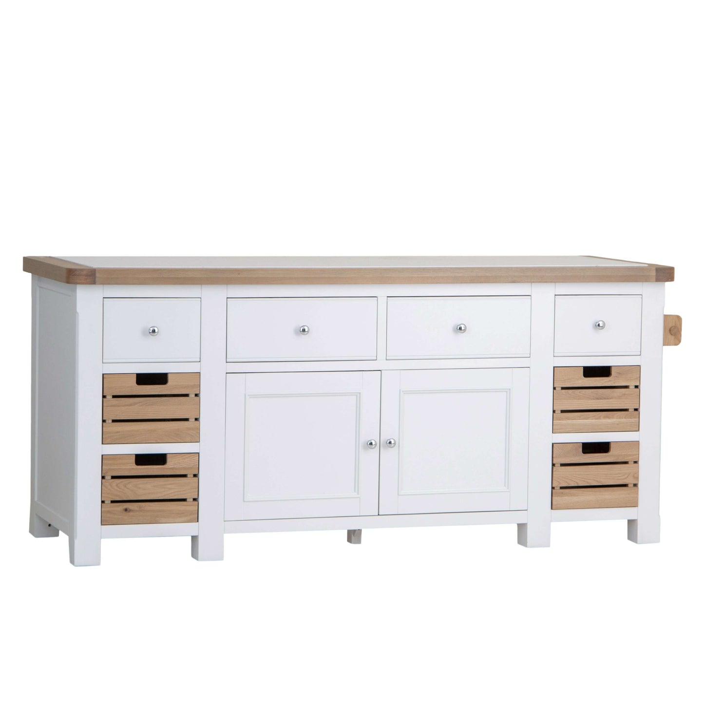Chesterfield Large White/Oak Kitchen Island