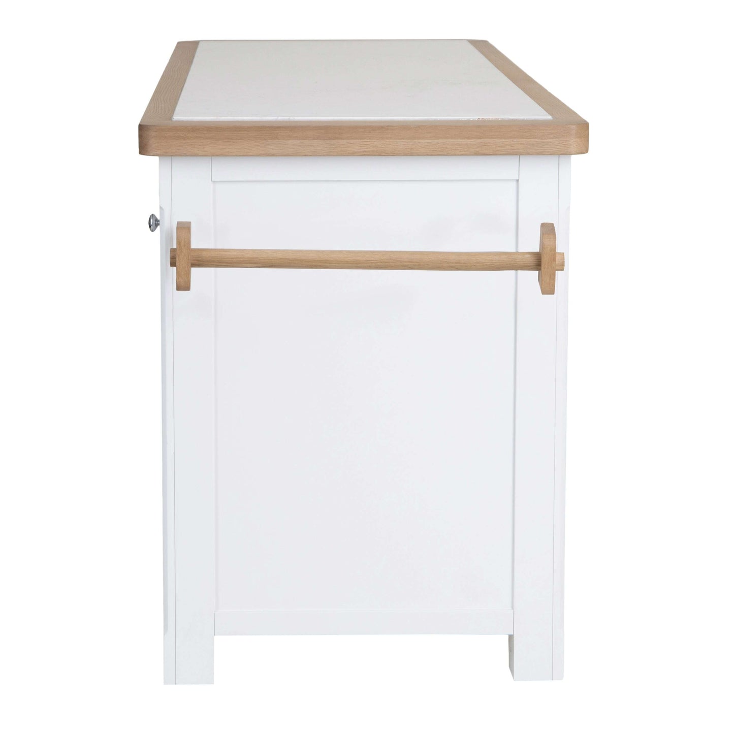 Chesterfield Large White/Oak Kitchen Island