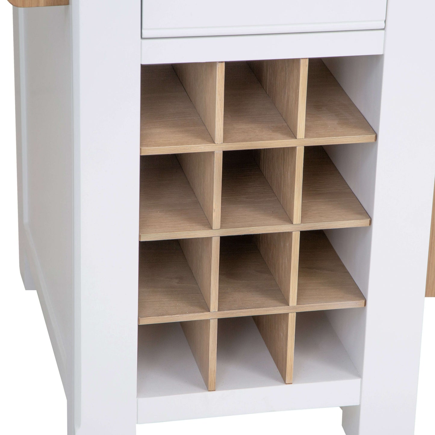Chesterfield Large White/Oak Kitchen Island