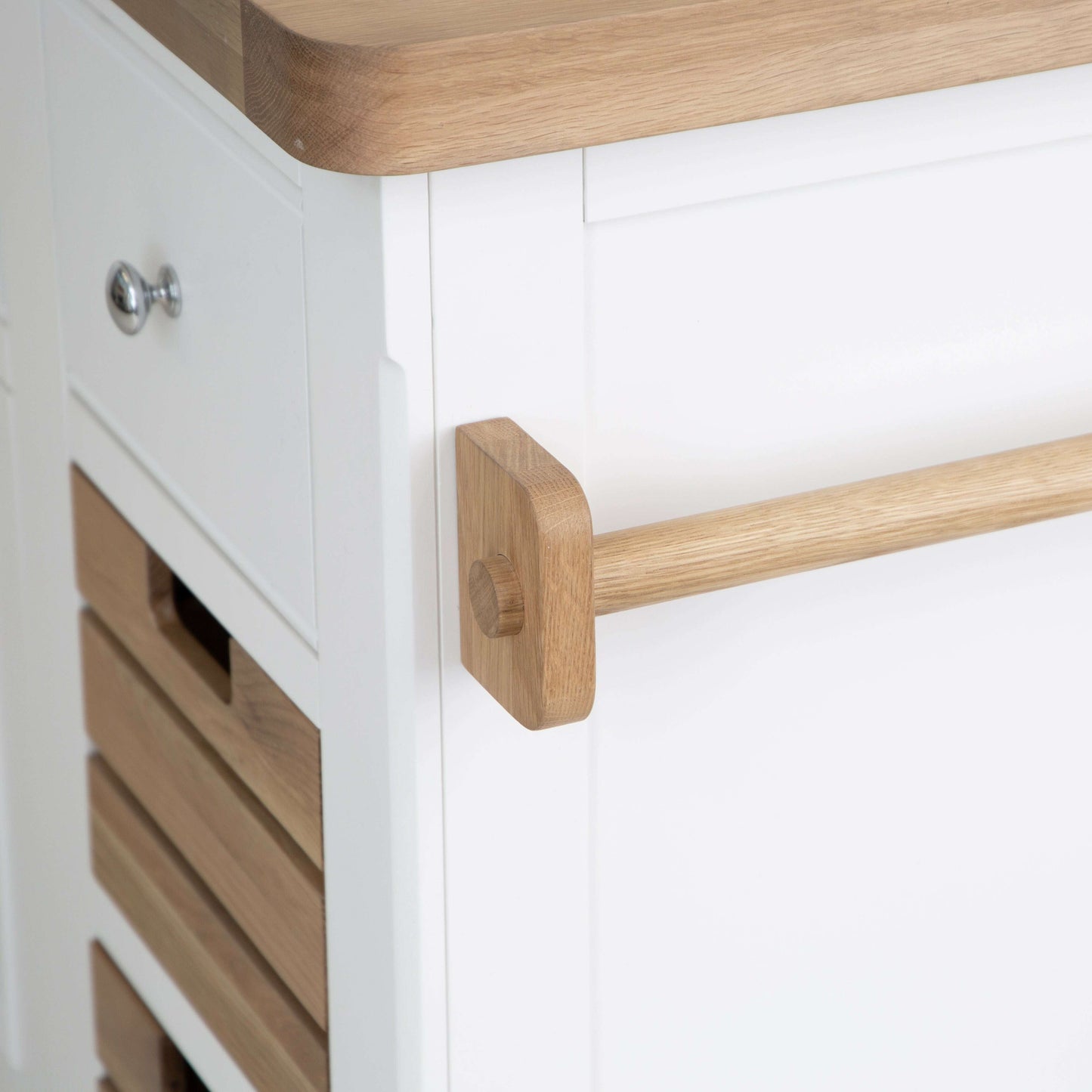 Chesterfield Large White/Oak Kitchen Island