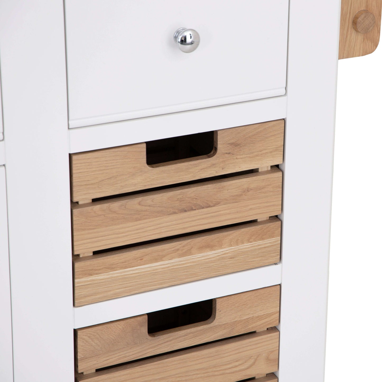 Chesterfield Large White/Oak Kitchen Island