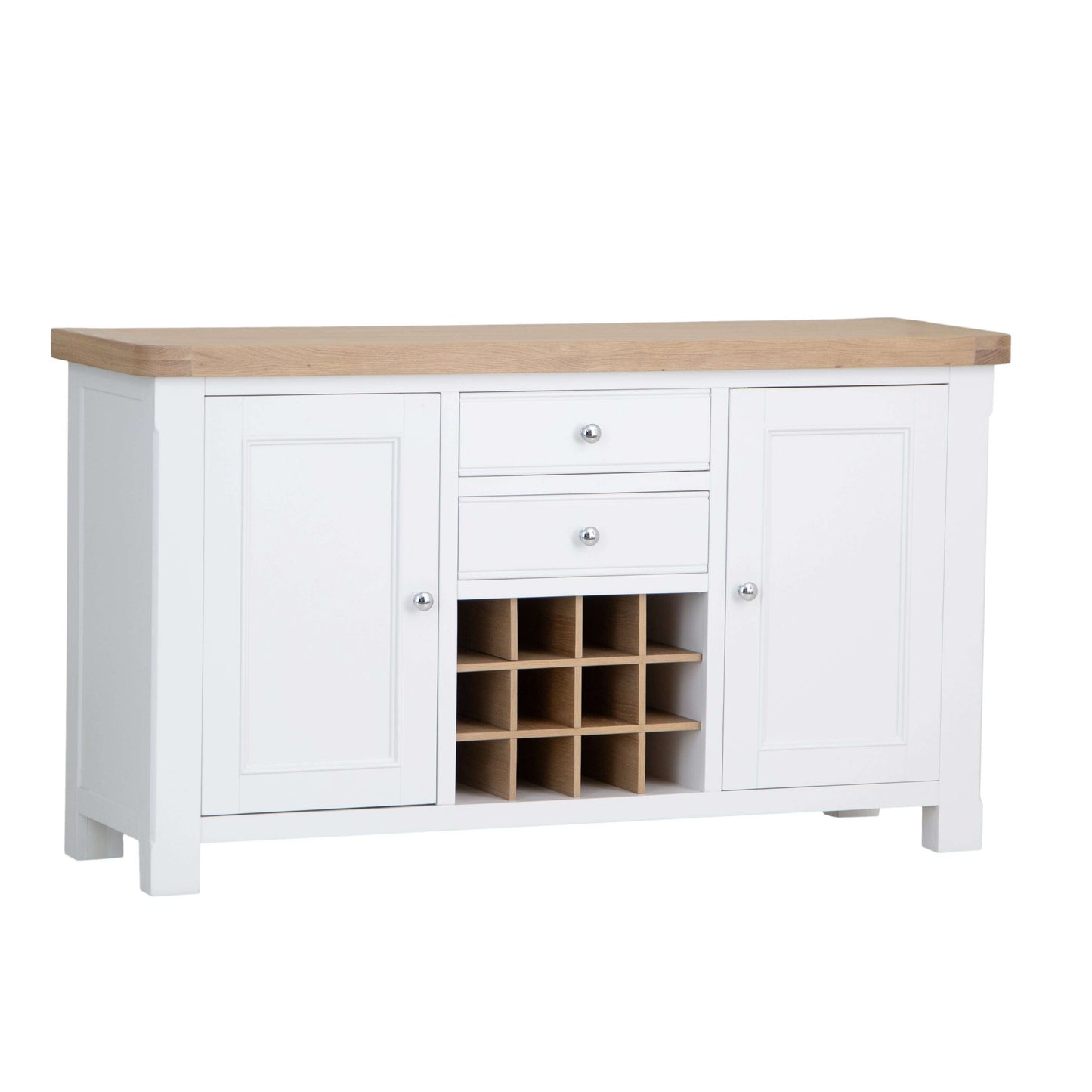 Chesterfield Oak Large Sideboard with Wine Rack