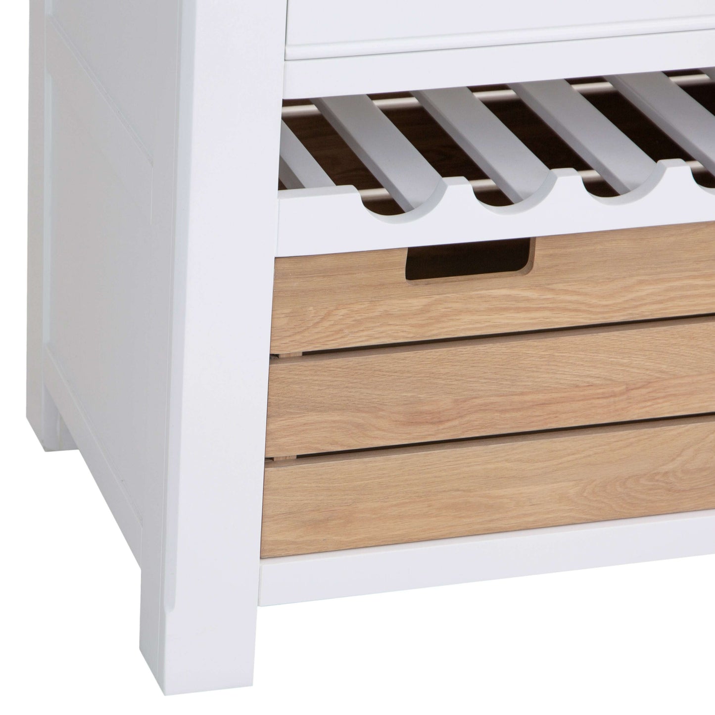 Chesterfield Small Kitchen Island with Wine Rack