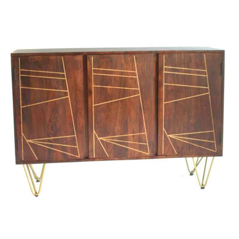 Dark Gold Inlay Sideboard