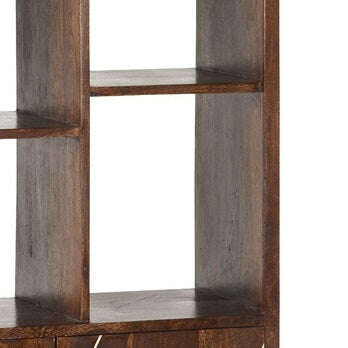 Dark Gold Mango Wood Bookcase