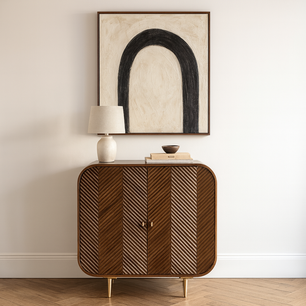 Aranya Solid Wood 2 Door Chip Sideboard