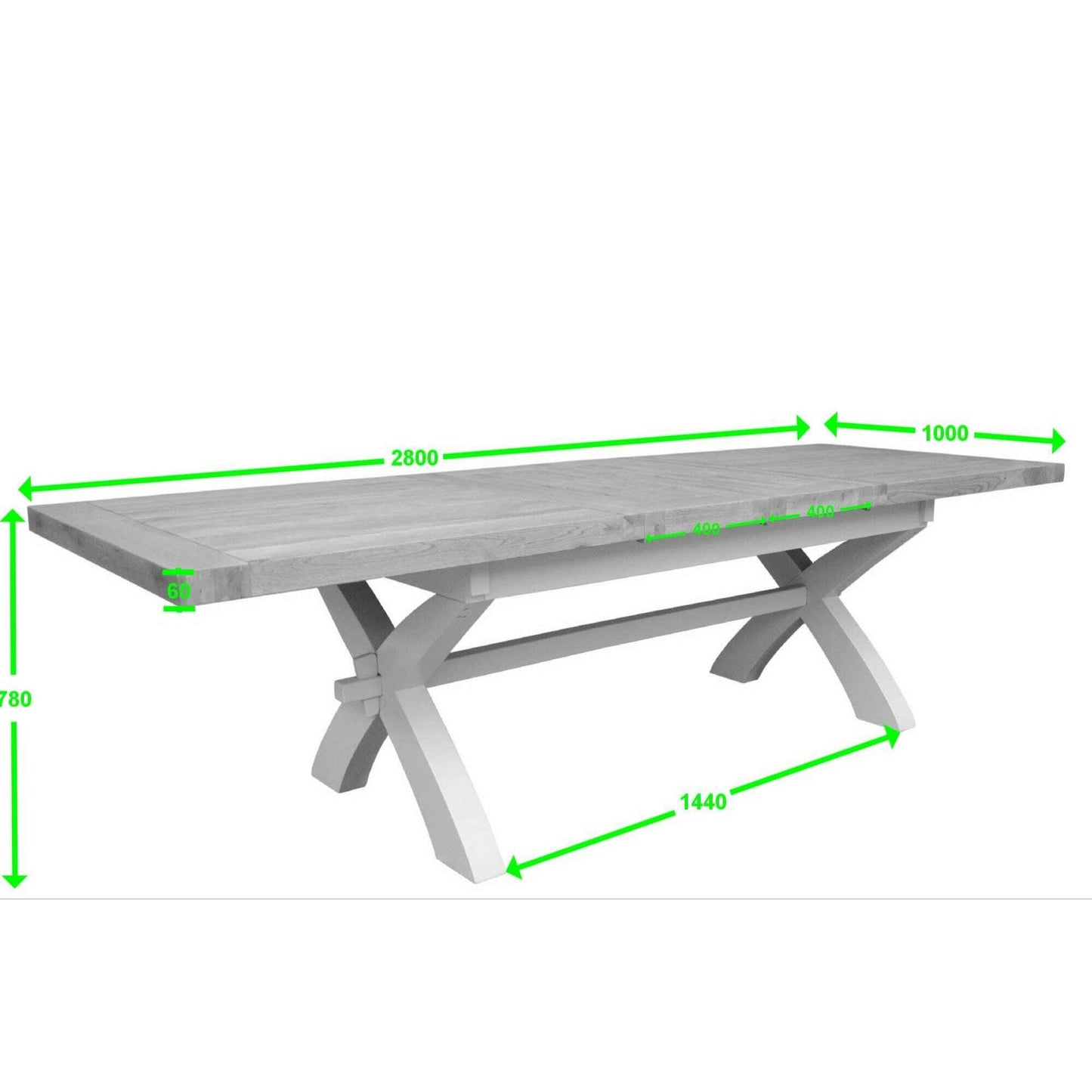 Deluxe Painted 8-12 Seater Extendable Dining Table - Dining Table - Heart of Kitchens