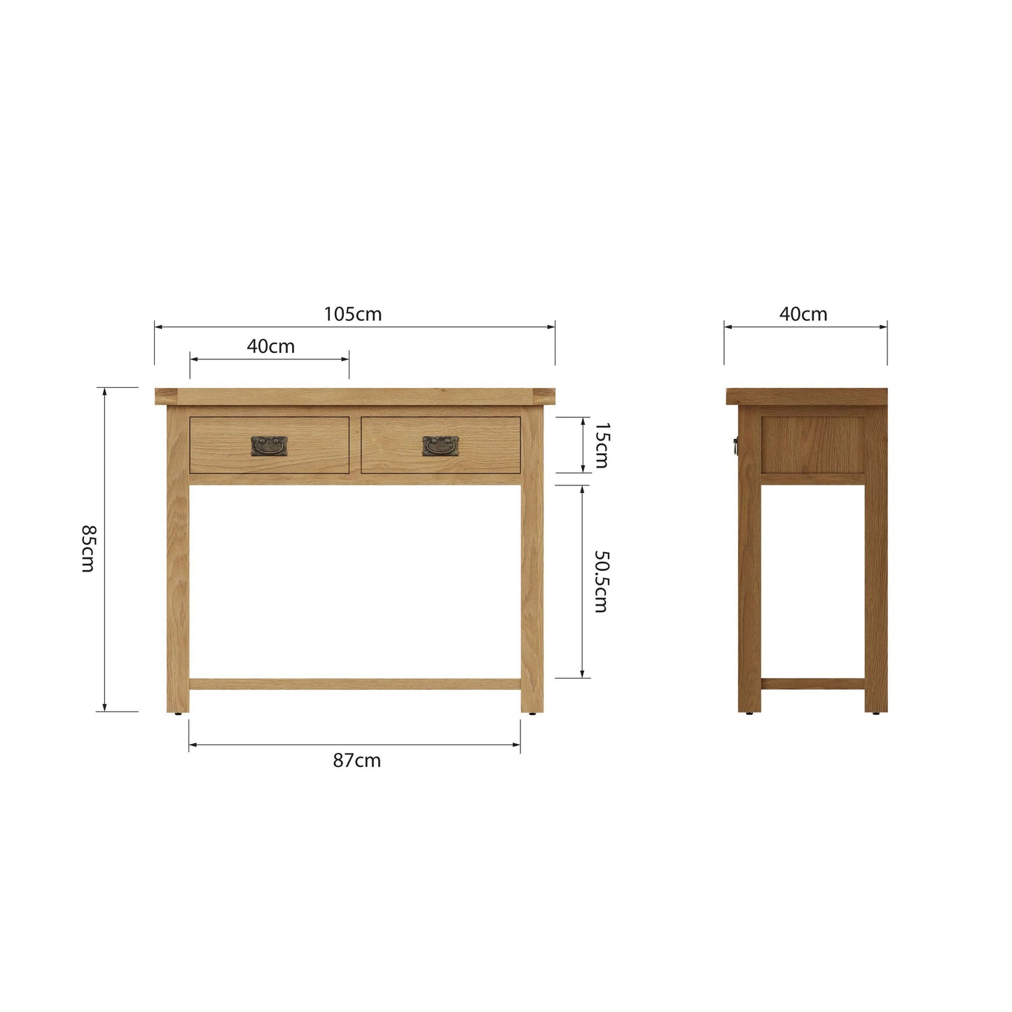Dewsbury Oak Medium Console Table