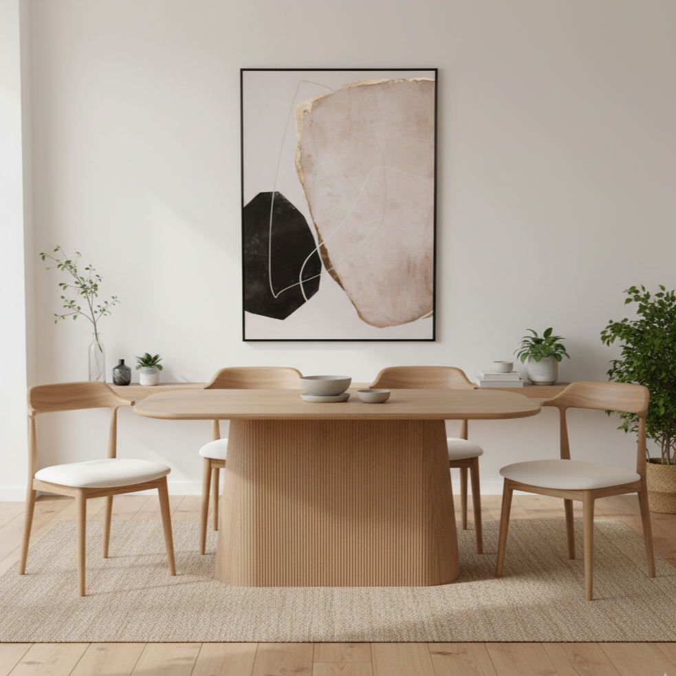 Indus Solid Mango Wood 6-8 Seater Dining Table