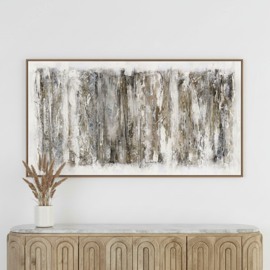 Ethereal Hand Painted Framed Canvas Wall Art