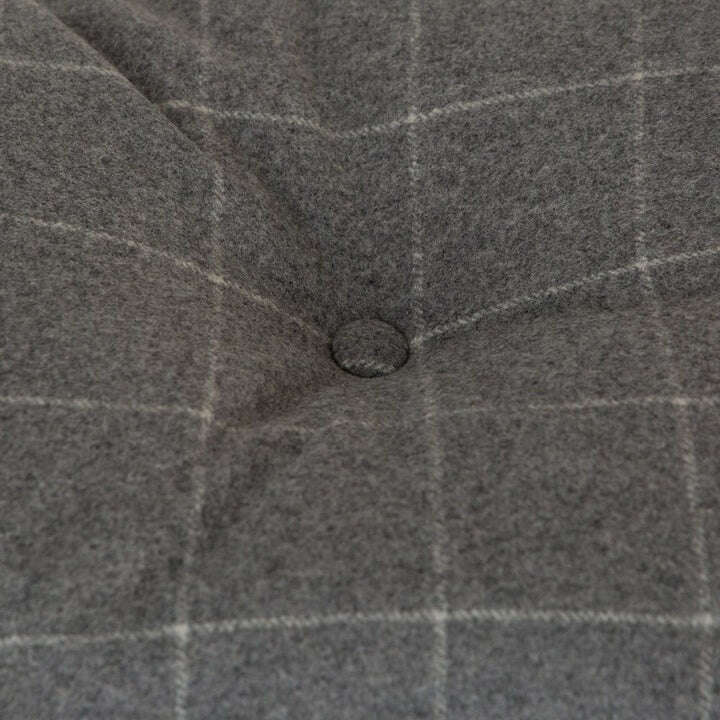 Eaton Country Oak 2.0m Grey Check Bench Cushion