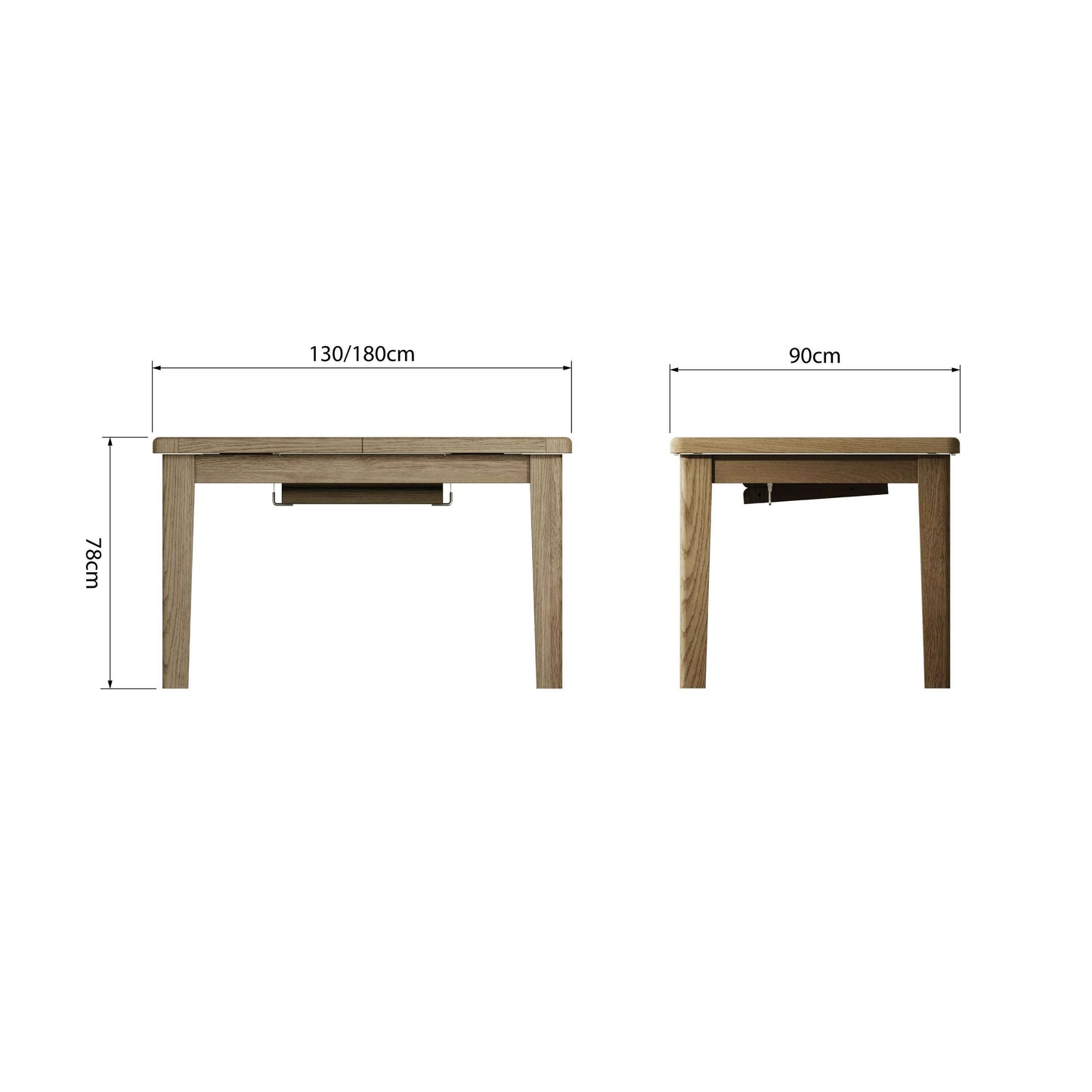 Eaton Country Oak Extendable Dining Table