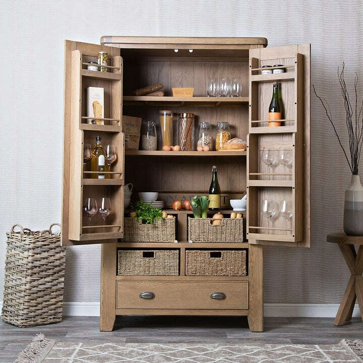 Eaton Country Oak Larder Unit