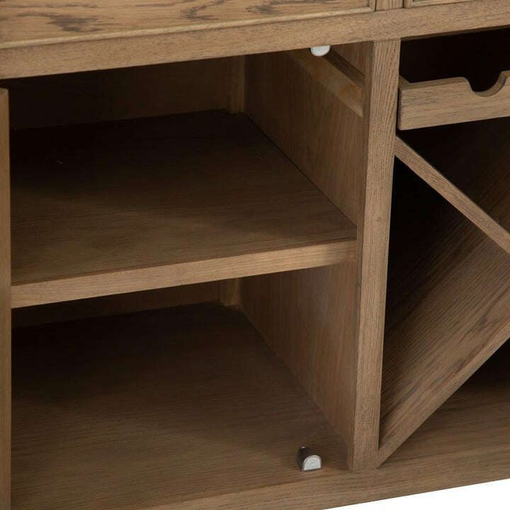 Eaton Country Oak Sideboard with Wine Rack
