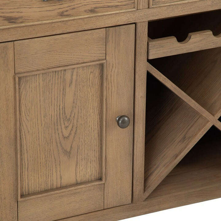 Eaton Country Oak Sideboard with Wine Rack