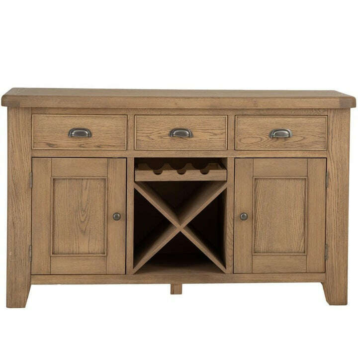 Eaton Country Oak Sideboard with Wine Rack