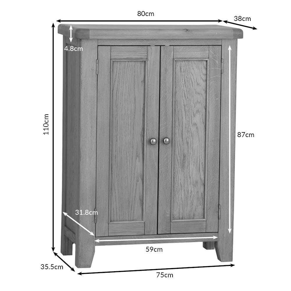 Eaton Country Oak Shoe Cupboard