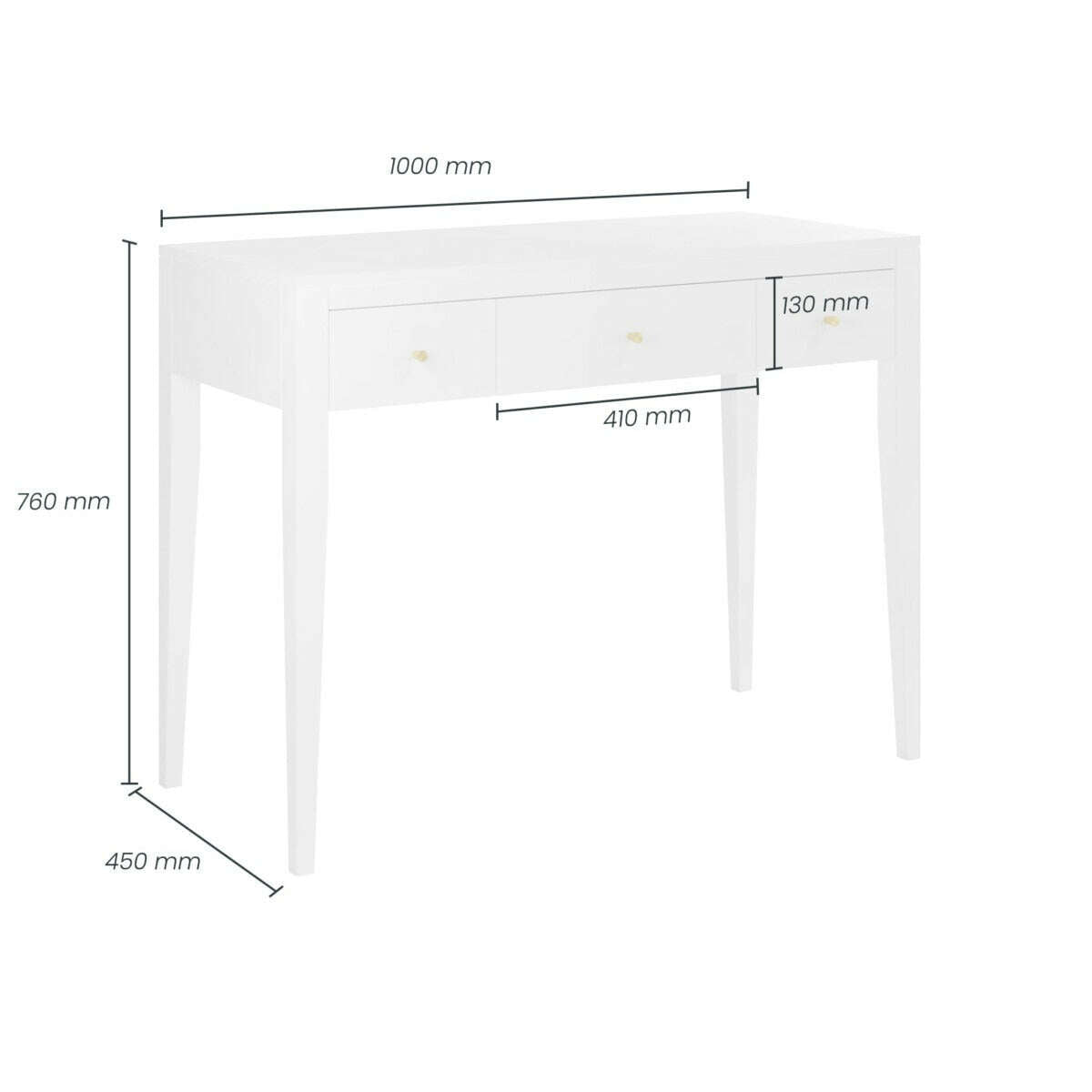 Elcott 3 Drawer Console Table