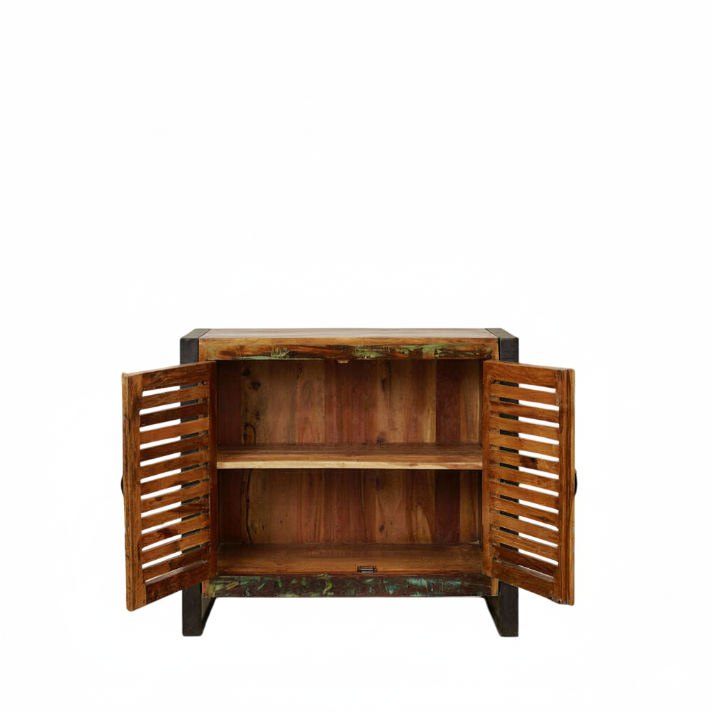 Urban Chic Reclaimed Wood Two-Door Small Sideboard