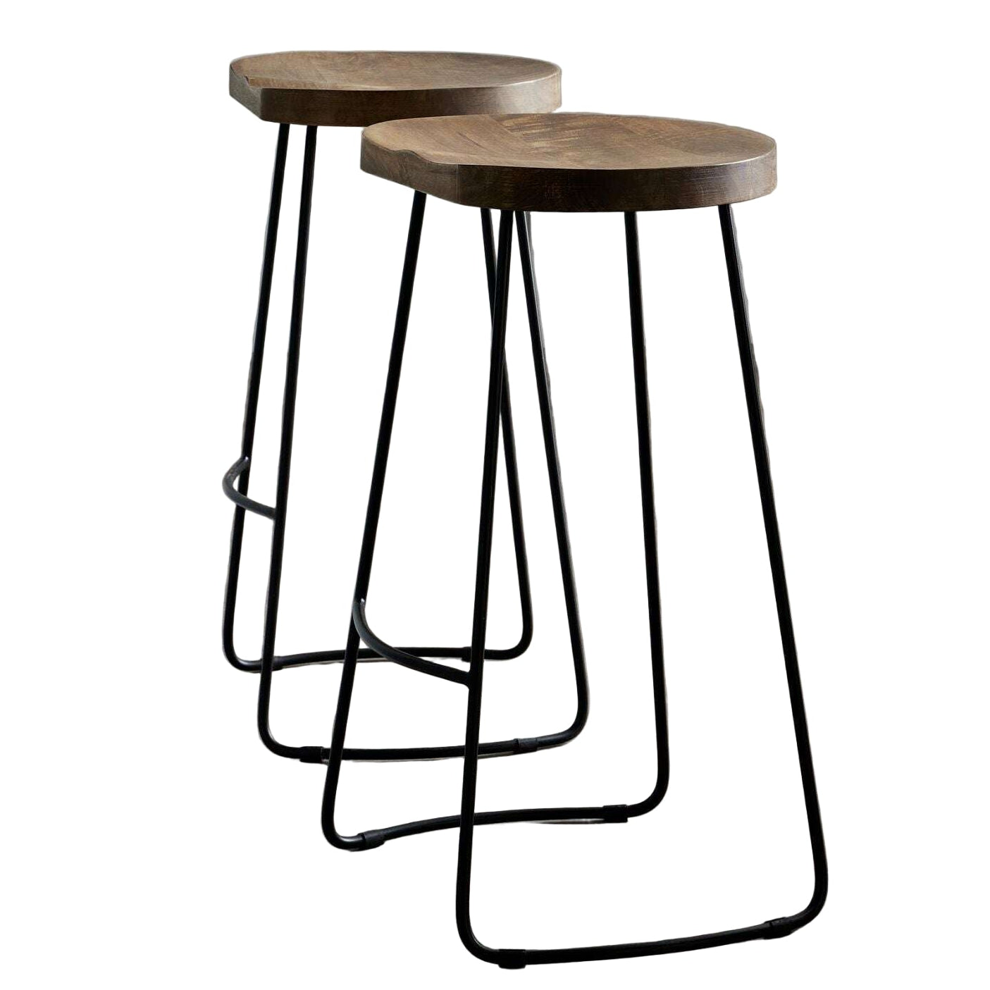 Franklin Hardwood Shaped Bar Stool