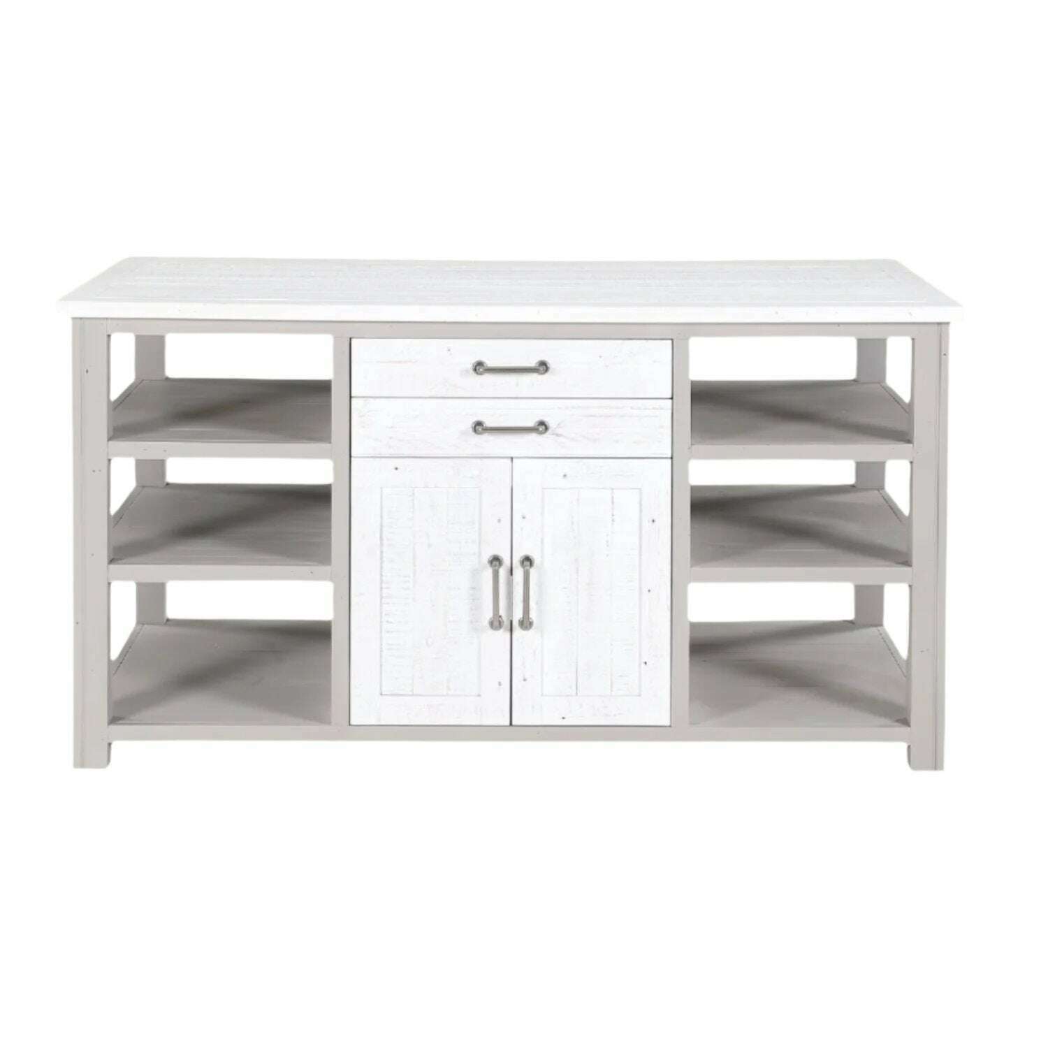 Greystone Kitchen Island with Reclaimed Wood - Kitchen Island - Heart of Kitchens