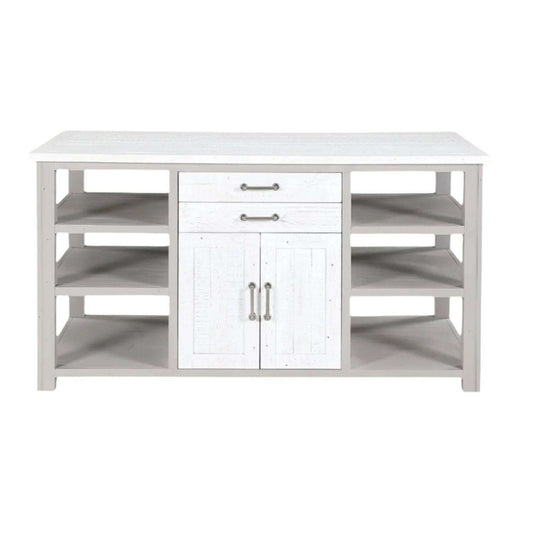 Greystone Kitchen Island with Reclaimed Wood - Kitchen Island - Heart of Kitchens