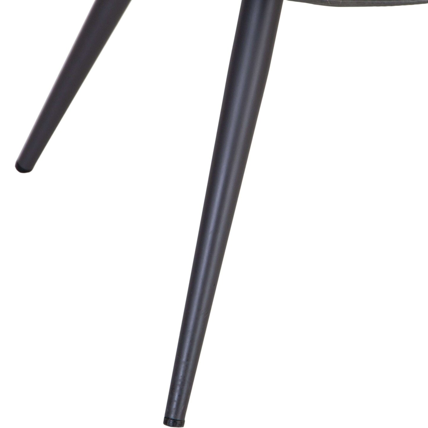 Honey Comb Stitch Grey Leather Dining Chair