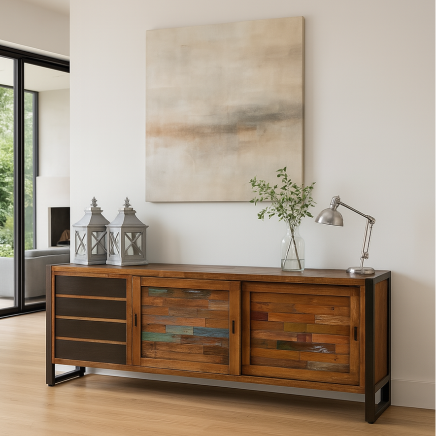 Urban Chic Reclaimed Wood Ultra Large Sideboard - Sideboard - Heart of Kitchens