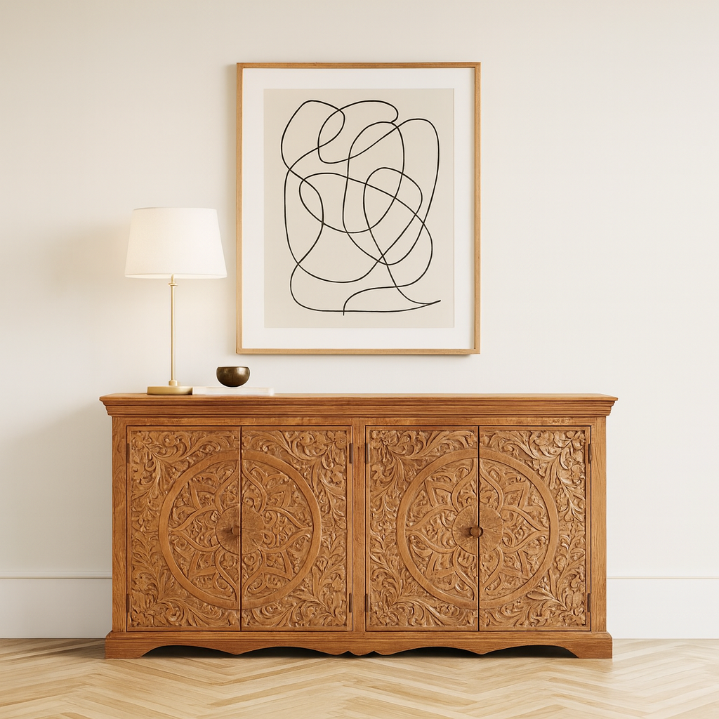 Artwork Mango Wood Sideboard XL