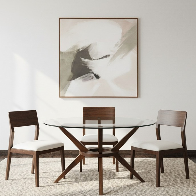 Chelsea 140cm Round Glass Dining Table