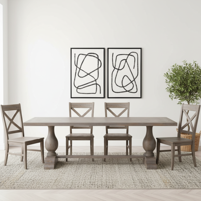 Ashwick 260cm Grey Mango Wood Dining Table