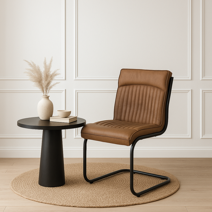 Billy Brown Leather Dining Chair