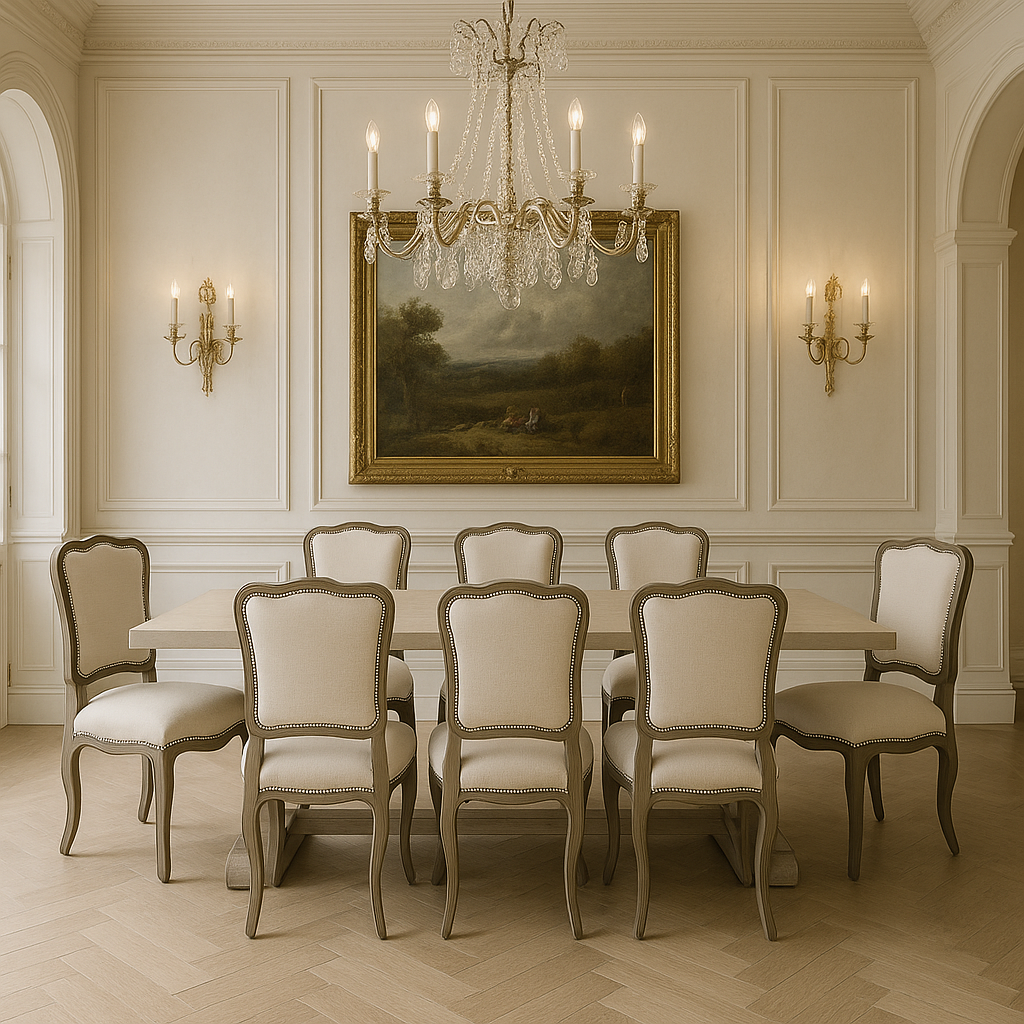 Aubrey 260cm Bleached Mango Wood Pedestal Dining Table