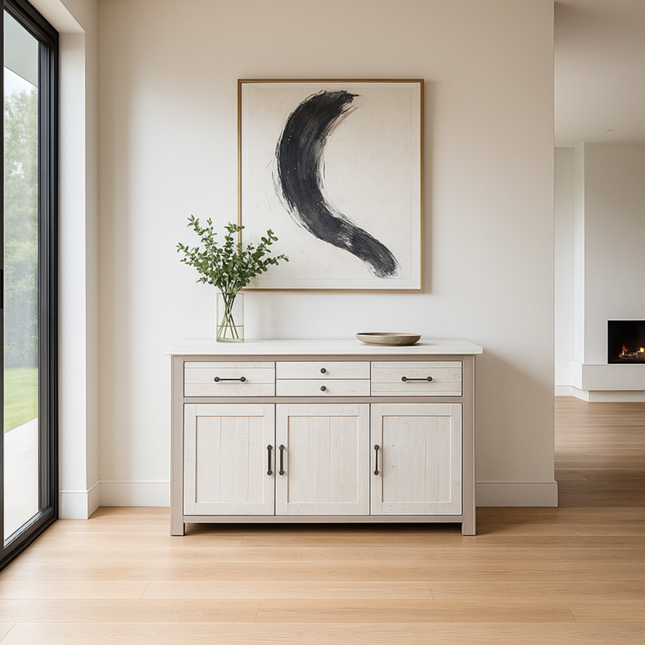 Greystone Reclaimed Wood Sideboard 3 Doors / 4 Drawers - Sideboard - Heart of Kitchens