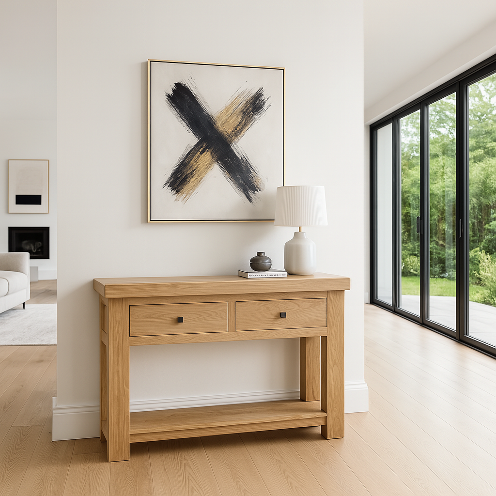 Bordeaux Solid Oak Console Table