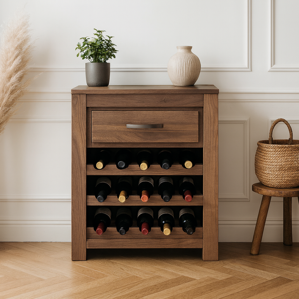 Mayan Wine Rack Lamp Table