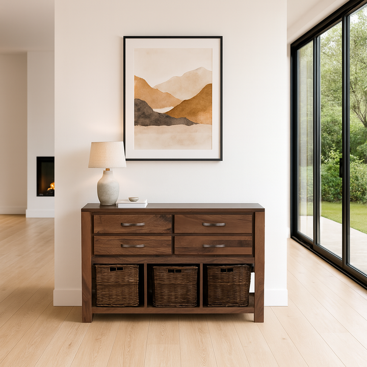 Mayan Walnut Console Table - Console Table - Heart of Kitchens