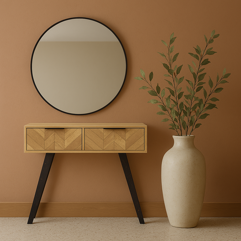 Amiya Mango Wood 2 Drawer Console Table