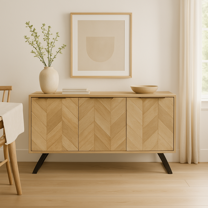 Amiya Mango Wood 3 Door Sideboard