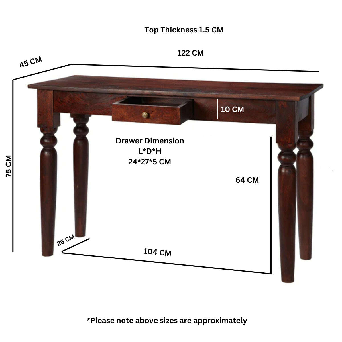 Jaipur Dark Mango Console Table