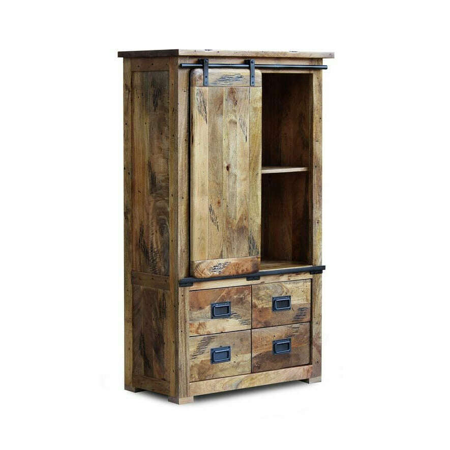 Kora Mango Wood Display Cabinet - Drinks Cabinet - Heart of Kitchens