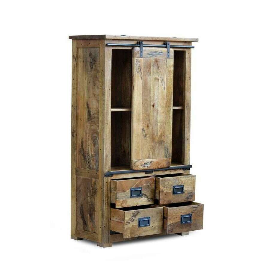 Kora Mango Wood Display Cabinet - Drinks Cabinet - Heart of Kitchens