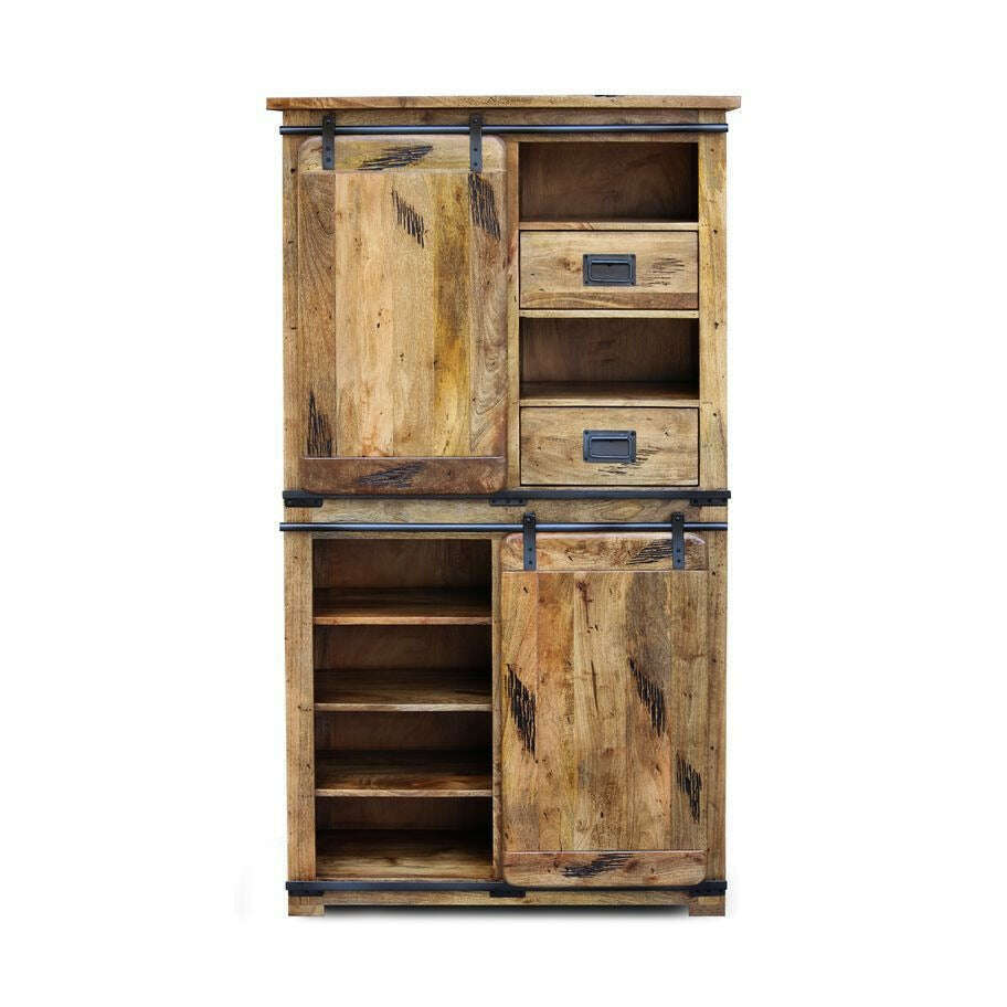 Kora Mango Wood Double Display Unit - Display Unit - Heart of Kitchens