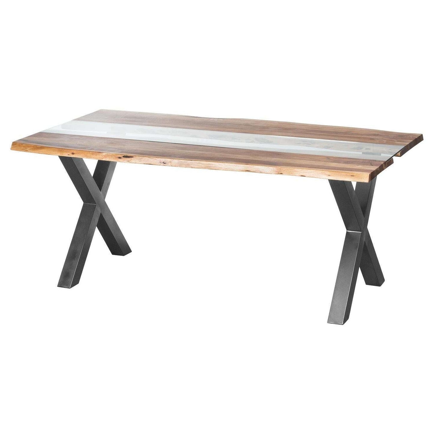 Live Edge Acacia Wood River Dining Table