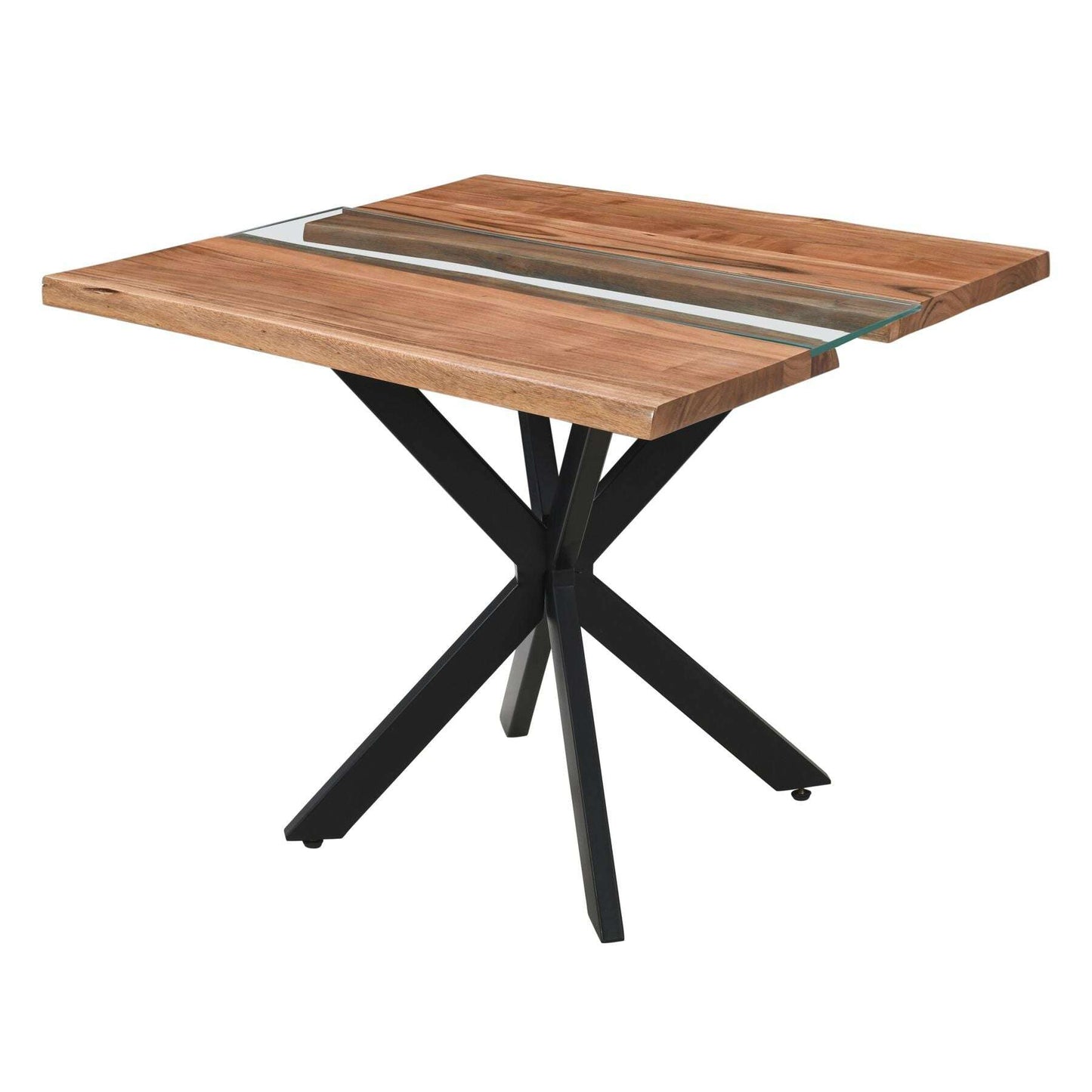Live Edge Acacia Wood Square River Dining Table
