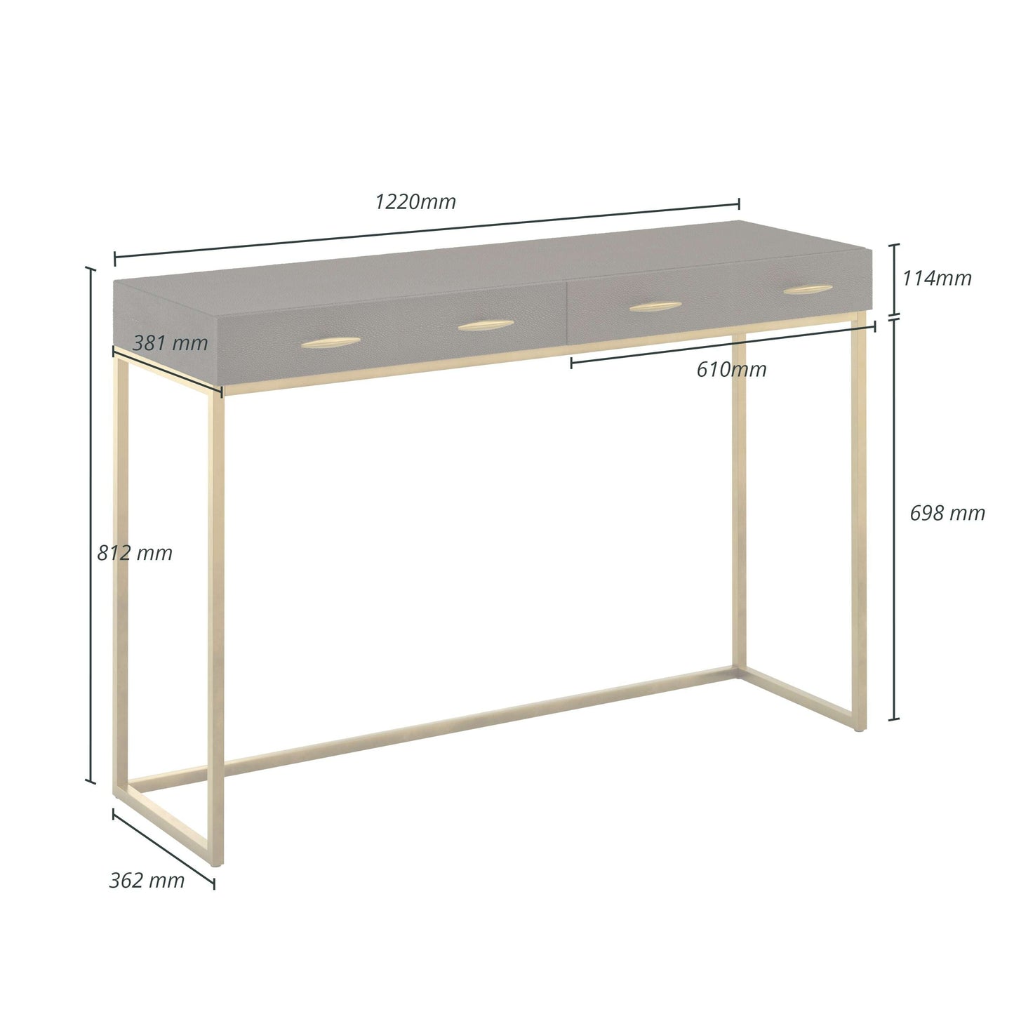 Looma Shagreen Console Table