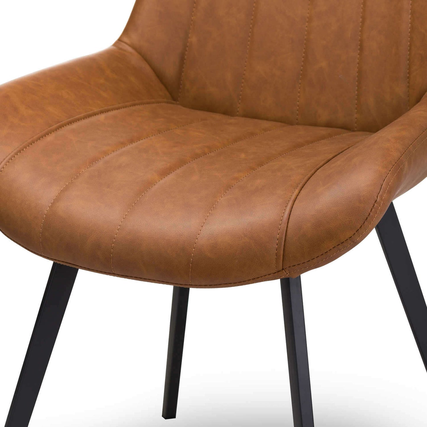Malmo Tan Brown Leather Dining Chair