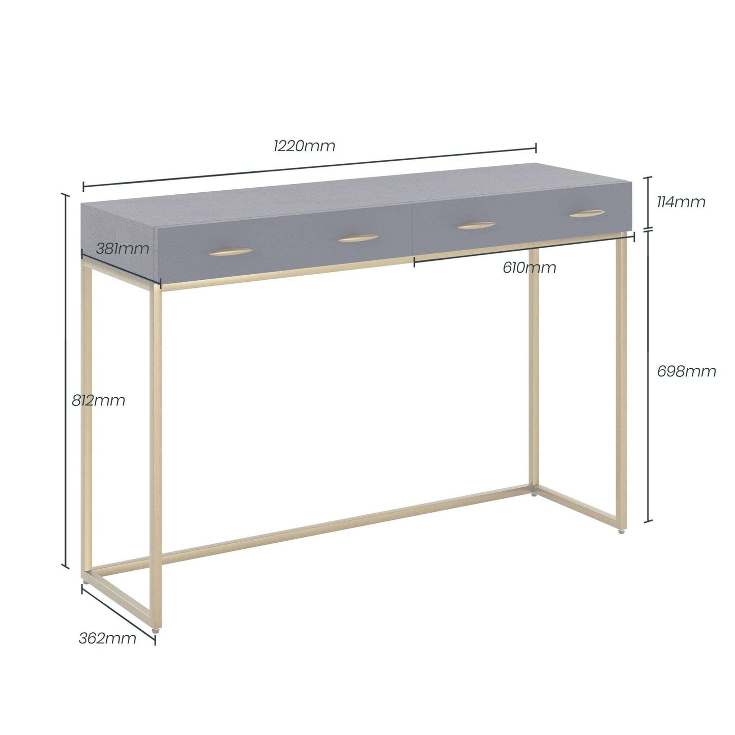 Oaska Navy Shagreen Console Table