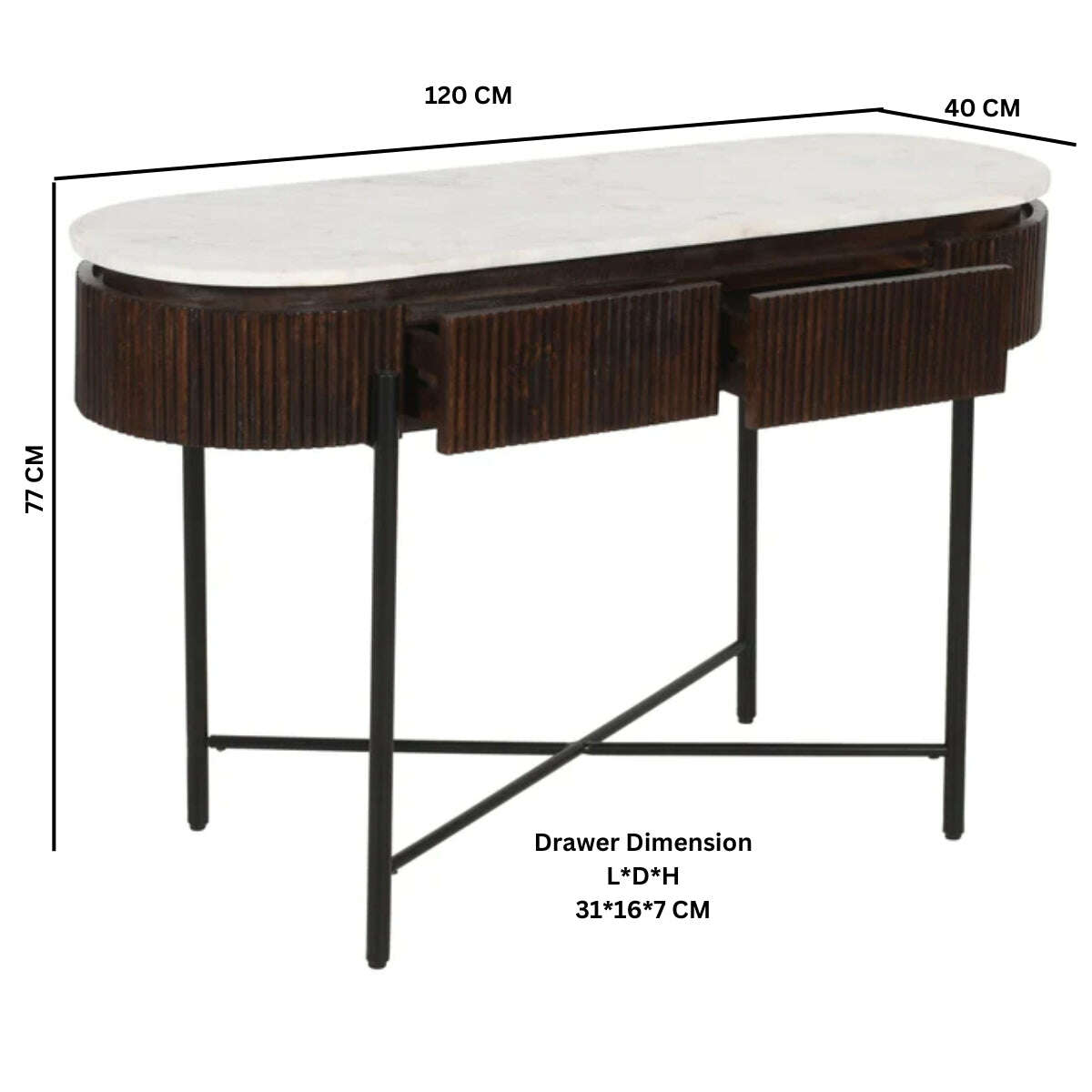 Opal Mango Wood Console Table