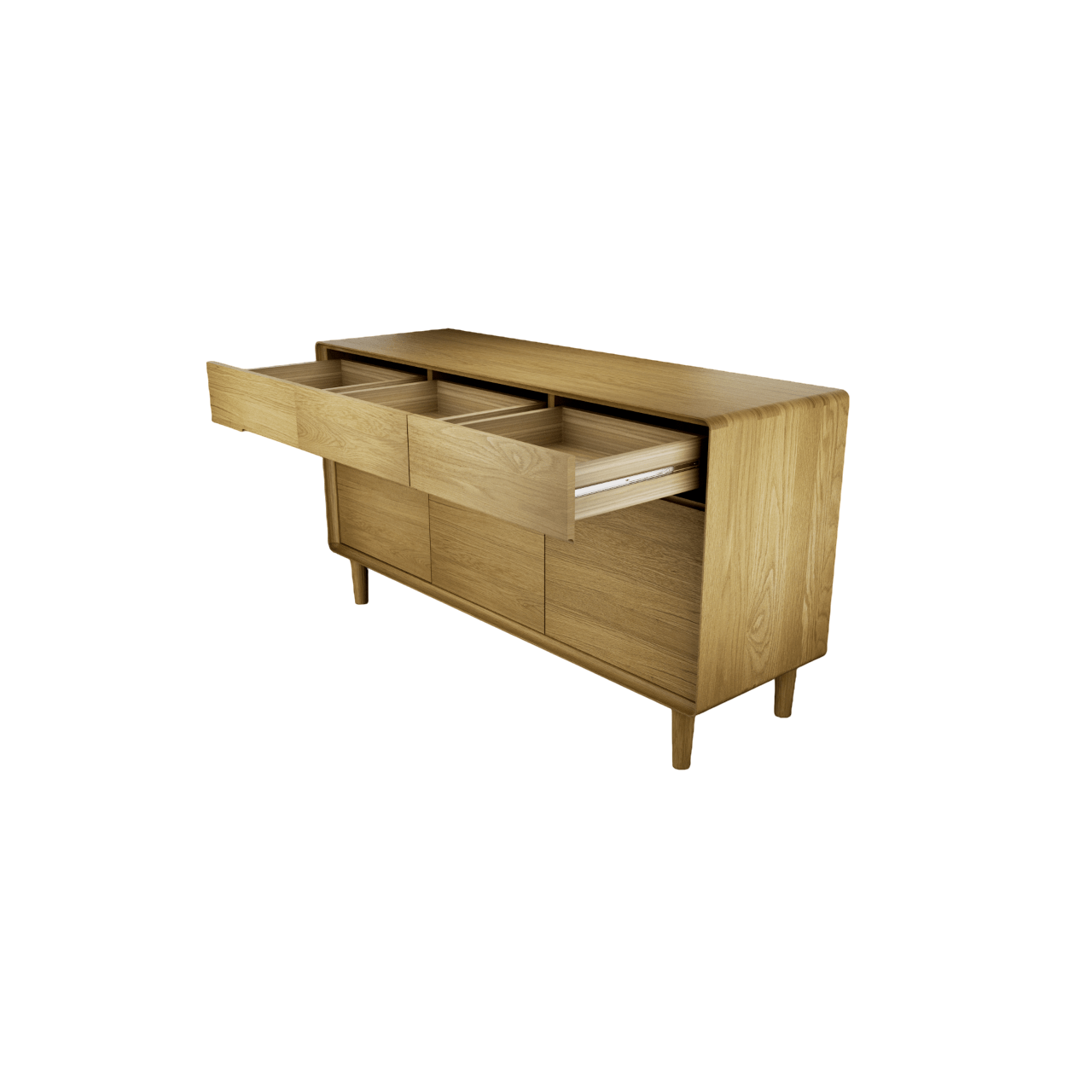 Scandic Solid Oak 3 Door Large Sideboard